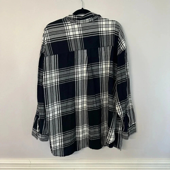 Old Navy Women's Long Sleeve Button Up Plaid The Boyfriend Shirt Size XXL GUC - Picture 8 of 8
